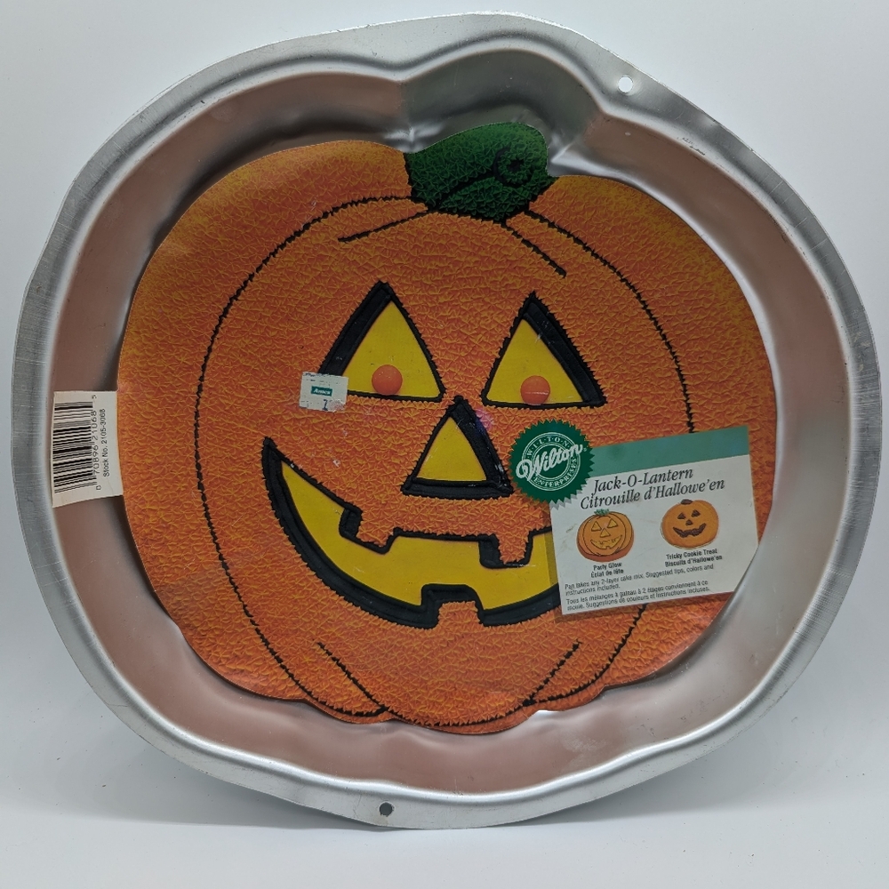 Wilton Pumpkin Jack-O-Lantern Cake Pan Vintage 1995 w Directions